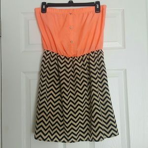 ❤ Millibon strapless summer mini dress size medium